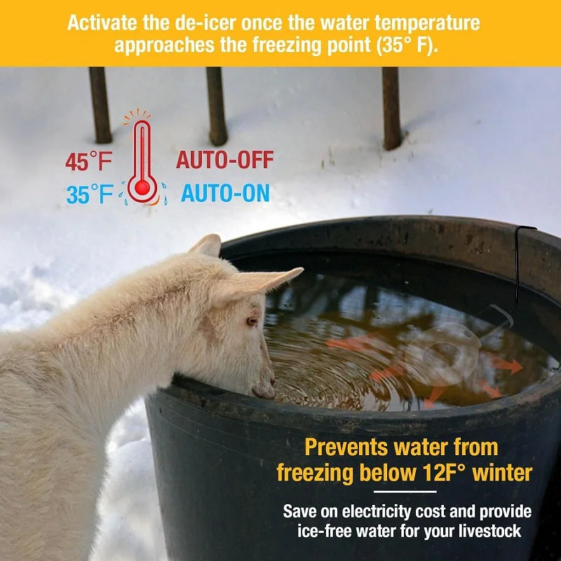 Farm Animals Stock Tank Heater 250W 500W Cast Aluminum