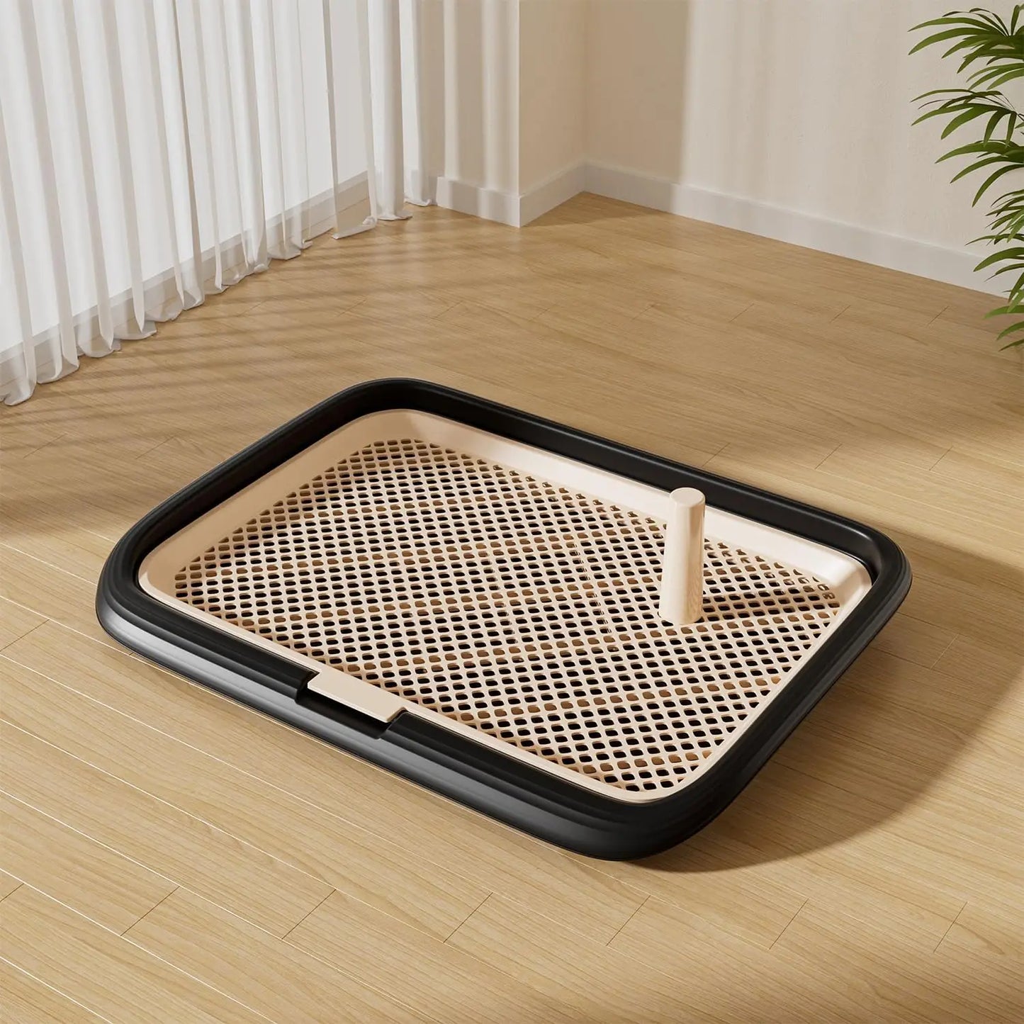 Hign-concerned Dog Potty Tray With Mesh Floor Pad Holder