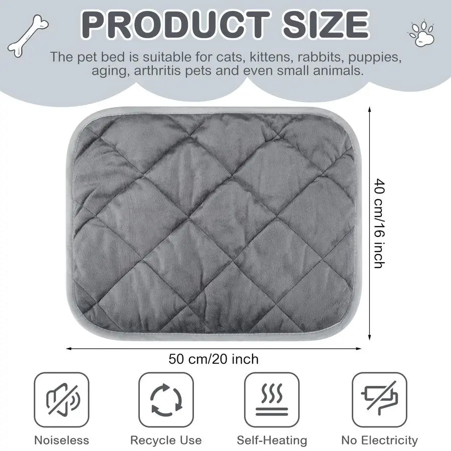 Self Heating Cat Mat Pack Warm Thermal Pet Bed Pads