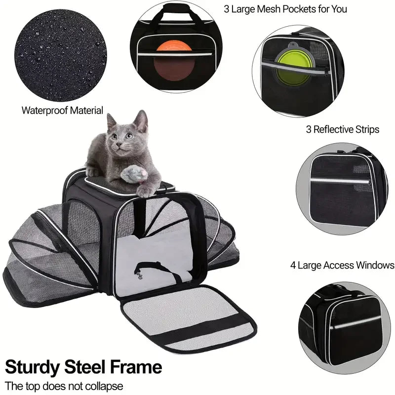 Breathable Foldable Pet Carrier Bag For Small Dogs And Cats