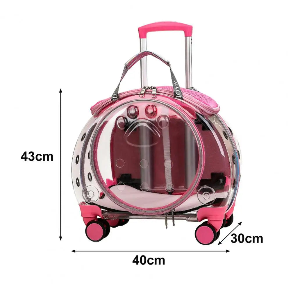 Pet Trolley Case With Ventilation Holes For Cats Travel