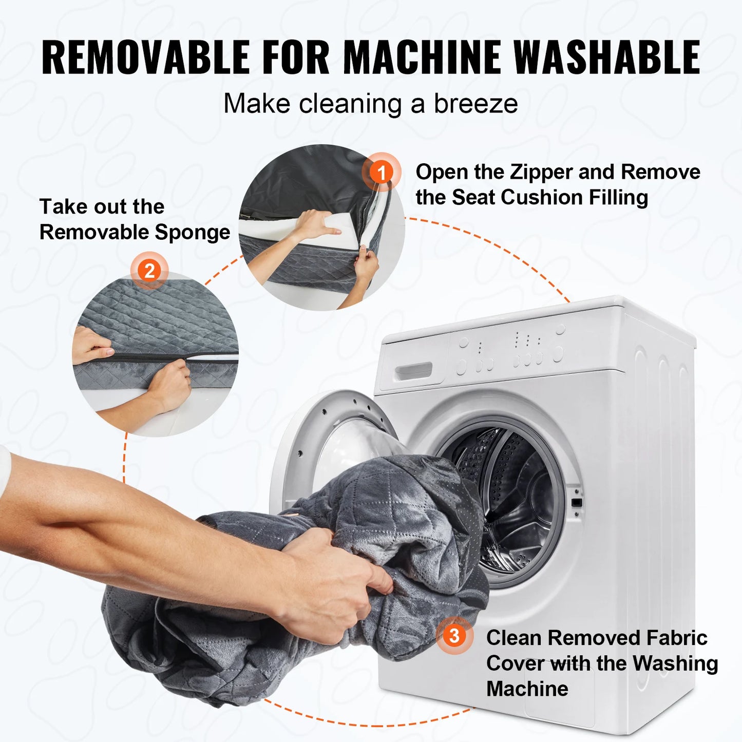 SucceBuy Deluxe Ultrasonic Quilted Velvet Dog Car Seat Booster StoragePocketSystem