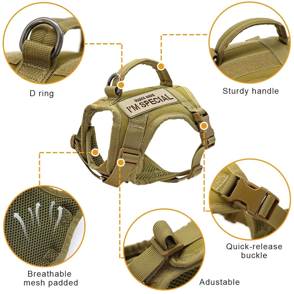 Nylon Cat Harness Vest With Handle For Cats And Dogs