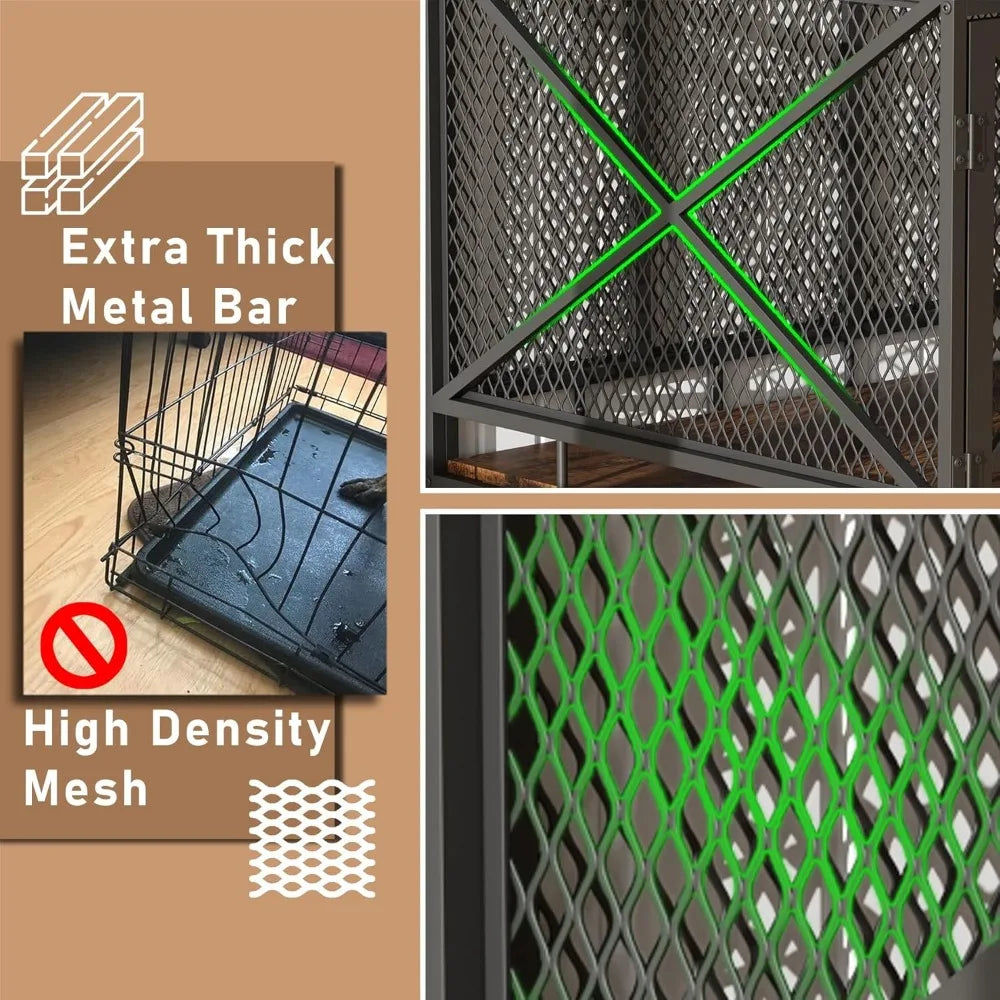 TIFICY Heavy Duty Dog Crate Furniture Indoor Kennel