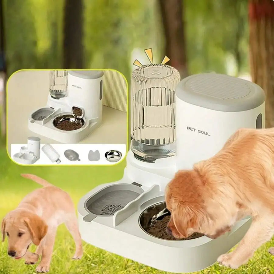 Two In One Automatic Cat Water Dispenser And Feeding Station