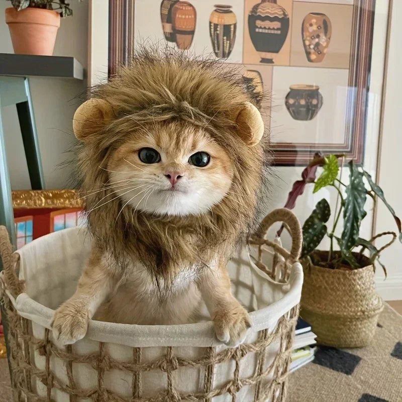 Cat Lion Mane Headpiece Costume Accessory For Pets