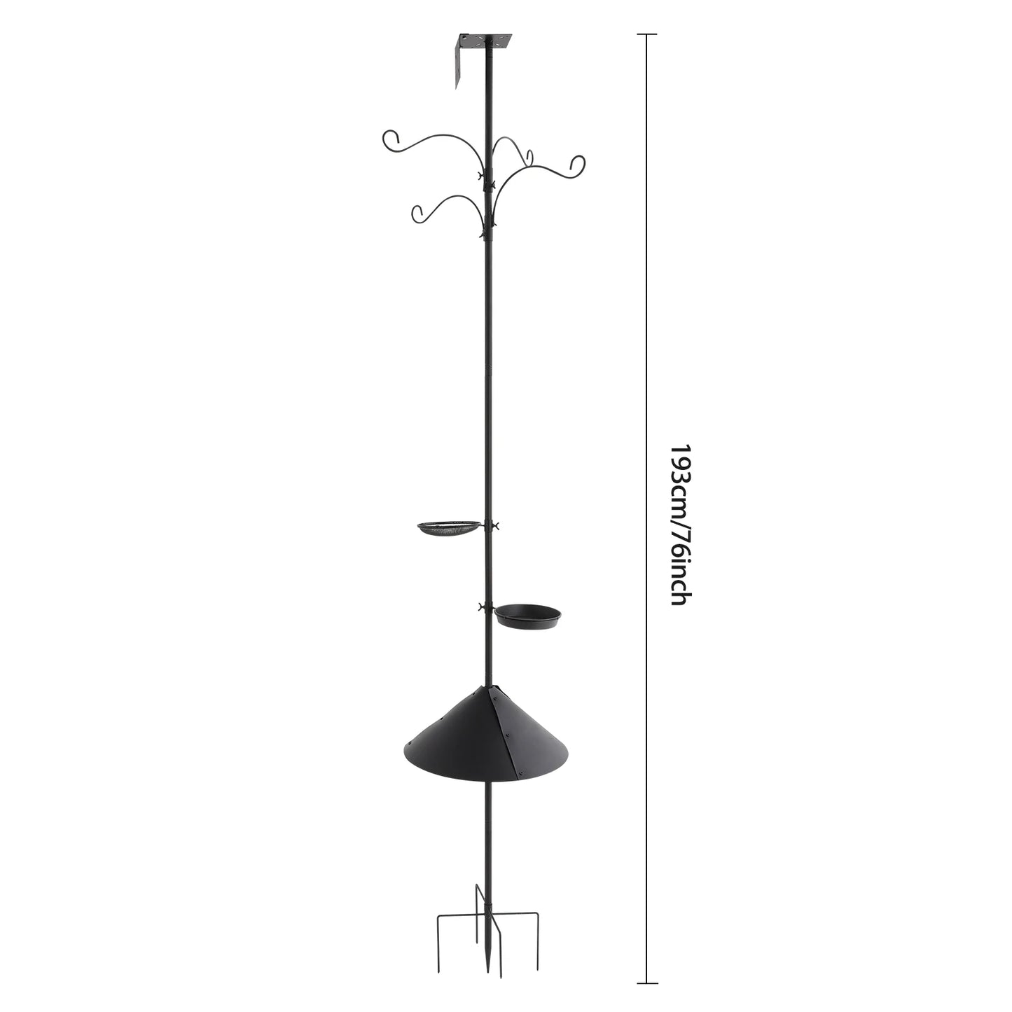 Hign-concerned Bird Feeder Pole With Squirrel Proof Baffle