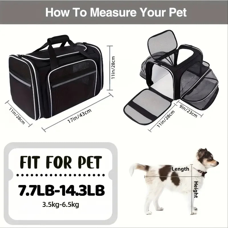 Breathable Foldable Pet Carrier Bag For Small Dogs And Cats