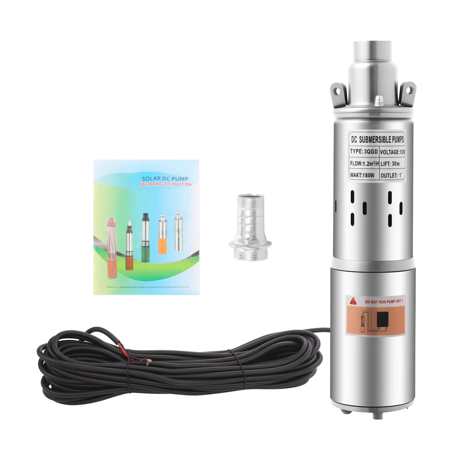 12V Submersible Water Pump 180W 3000RPM Deep Well Solutions