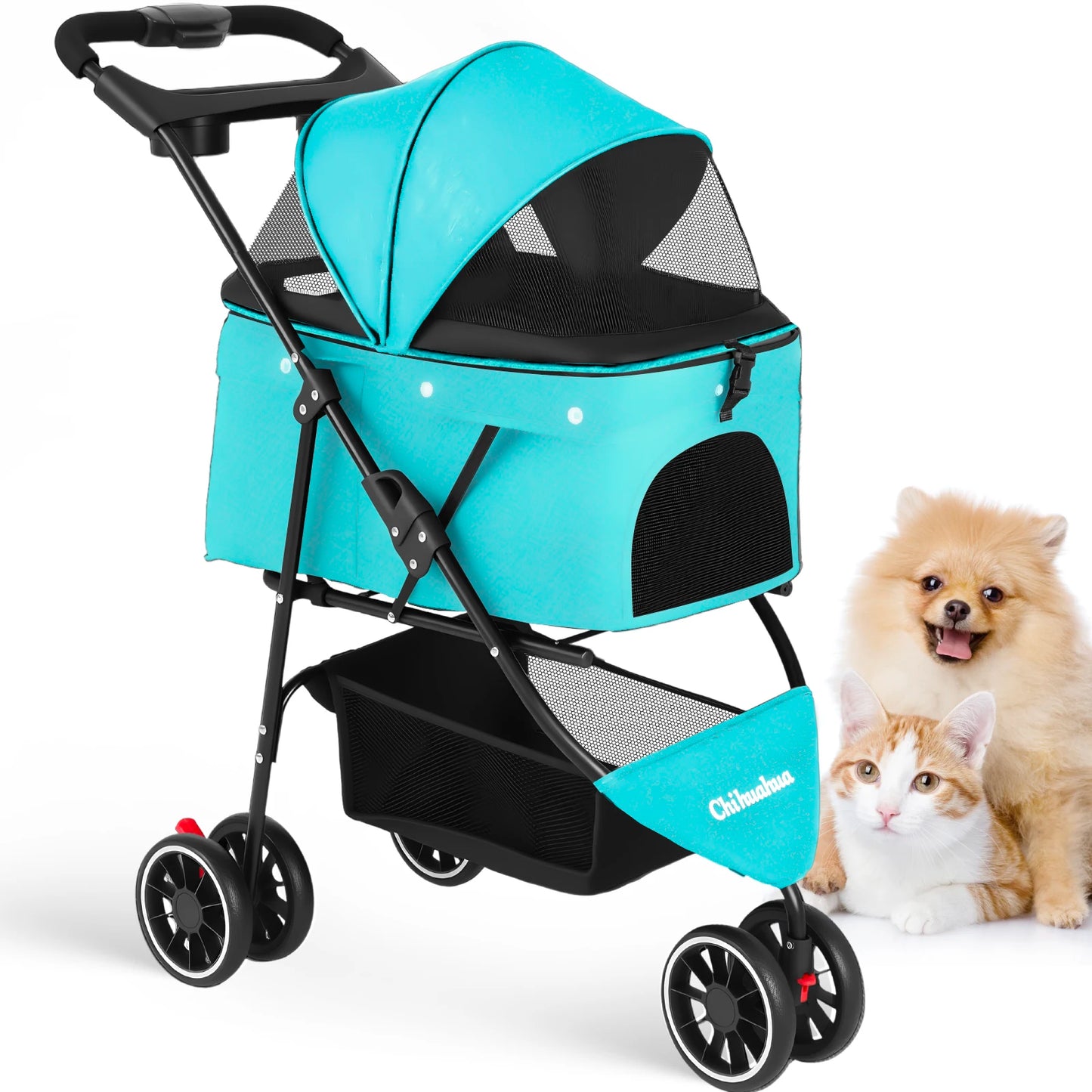 Chihuahua Pet Stroller For Small Dogs And Cats Foldable