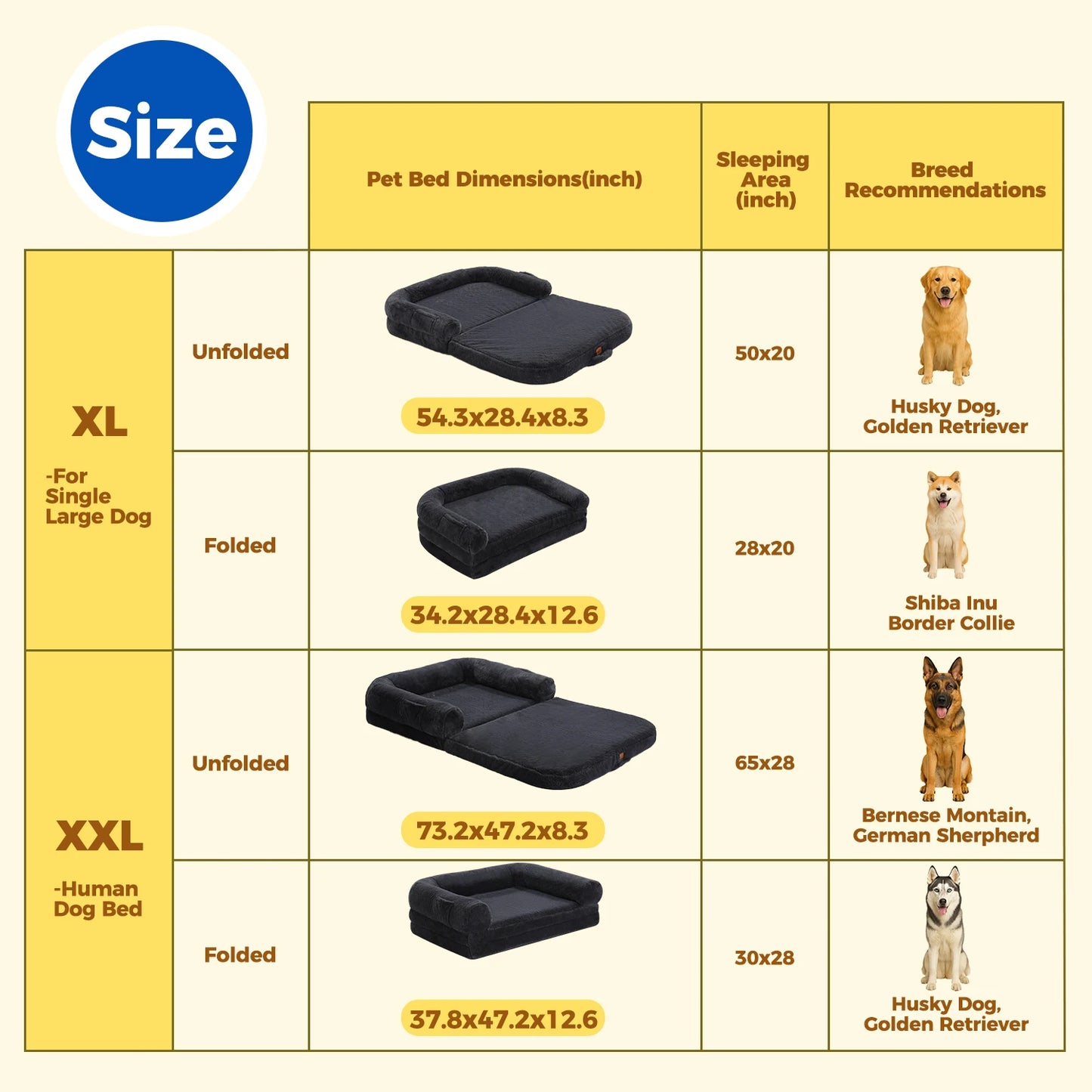 PEQULTICN Dog Bed Mat Foldable Portable Design Machine Washable