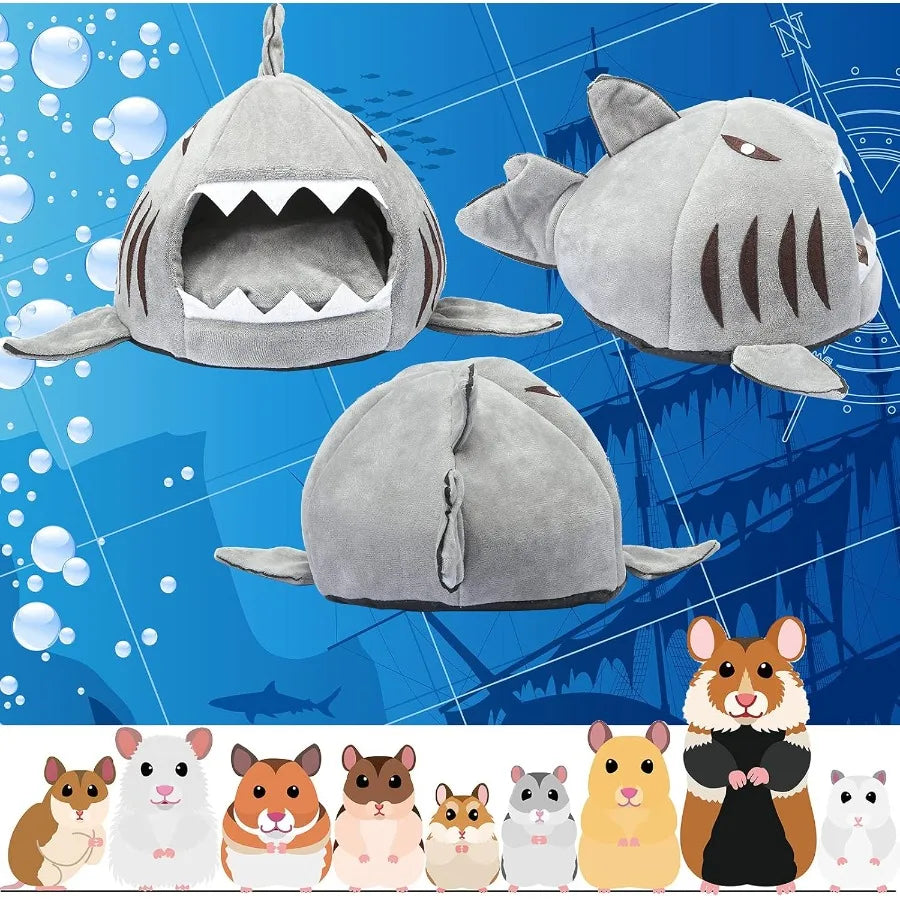 Shark Gea Pig Bed Hideout For Small Pets Hamsters Hedgehogs