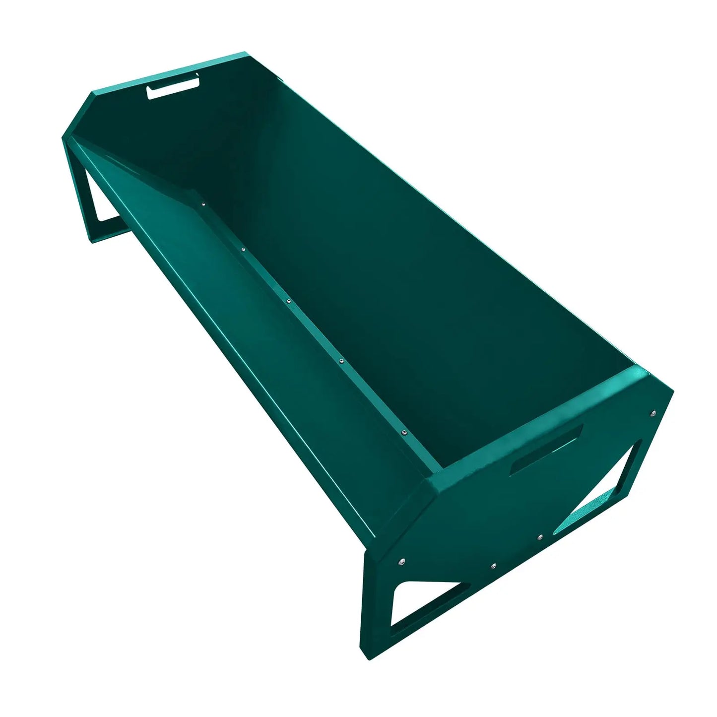 HiMISS Galvanized Steel Hay Trough With Rustproof V Shaped Bottom