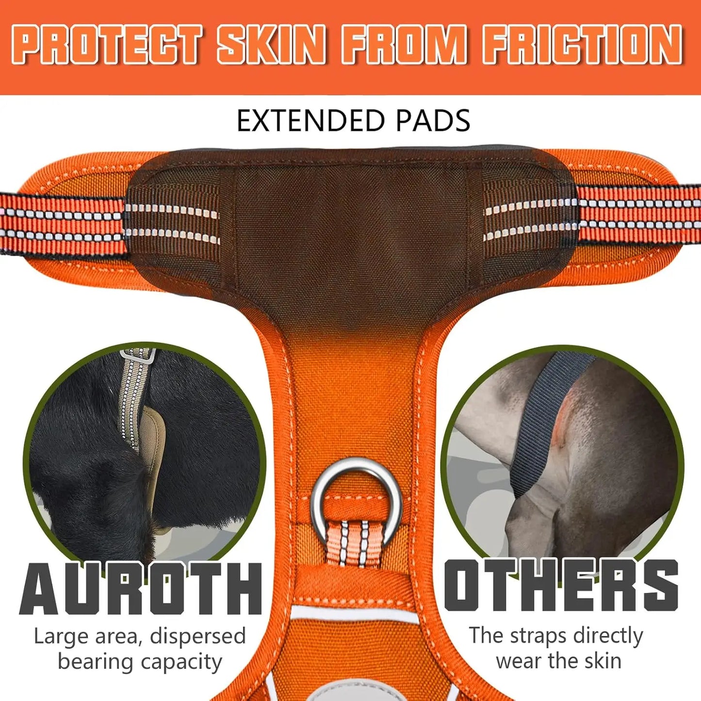 Adjustable No Pull Tactical Dog Harness Reflective K9 Training Vest