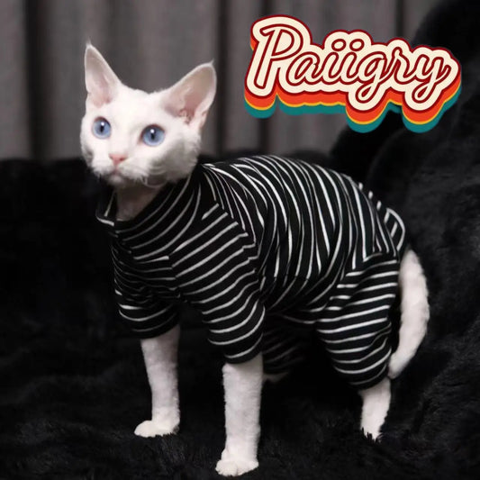 Hairless Cat Clothes Sphinx Warm Stretchy Vest For Pets