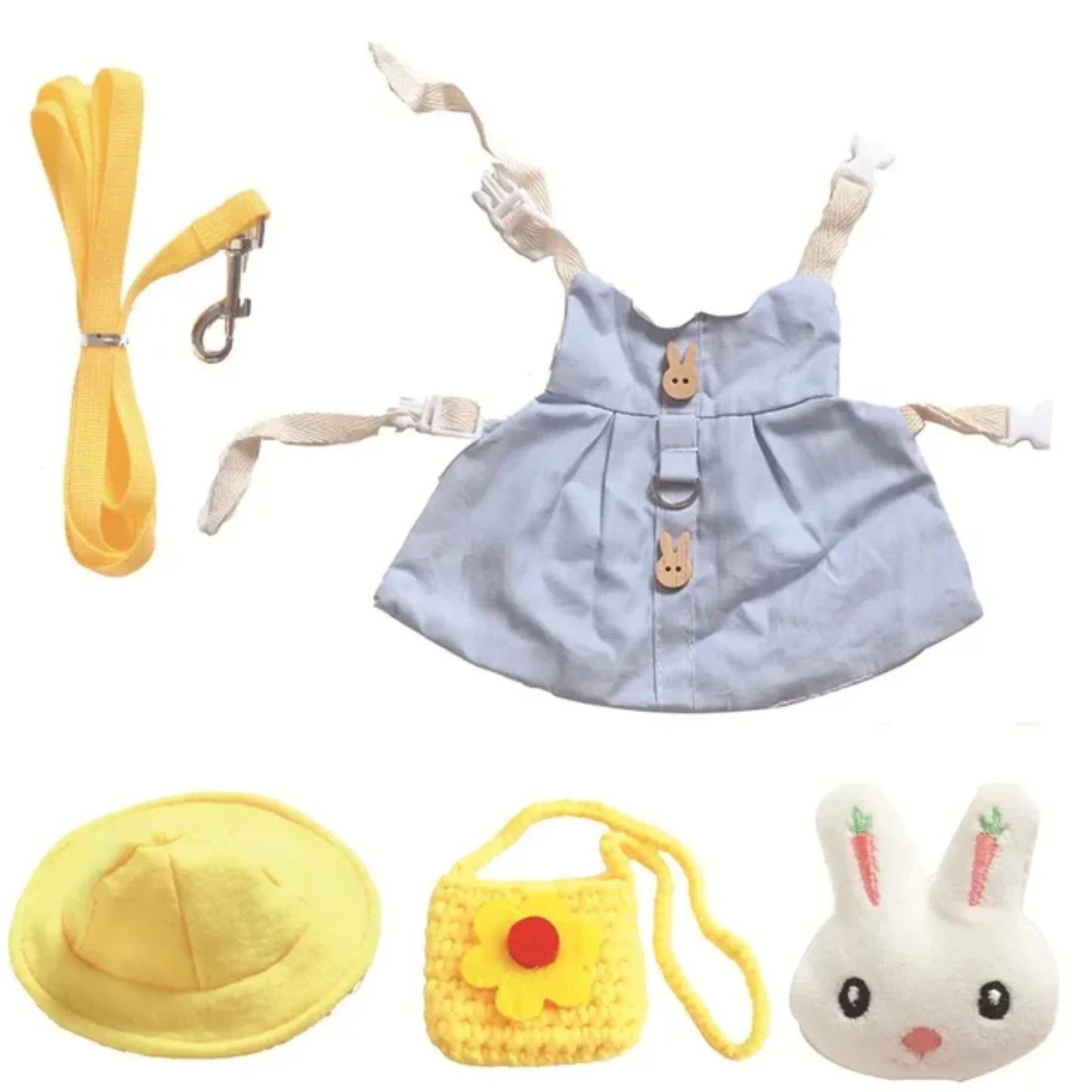 Small Animals Harness Leash Set For Guinea Pigs Rabbits Mice