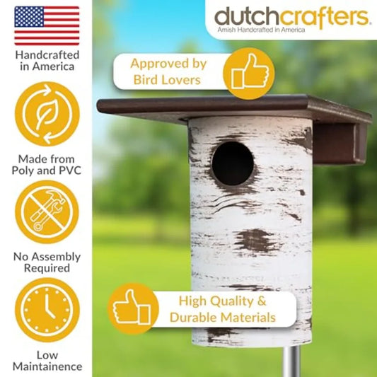 Bluebird House Pole Mount With Removable Base Durable Weatherproof