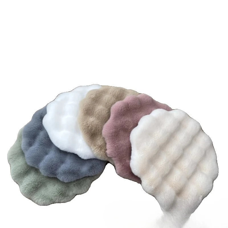 Plush Pet Bed Cushion Nest Circular Mat For Cat Dog