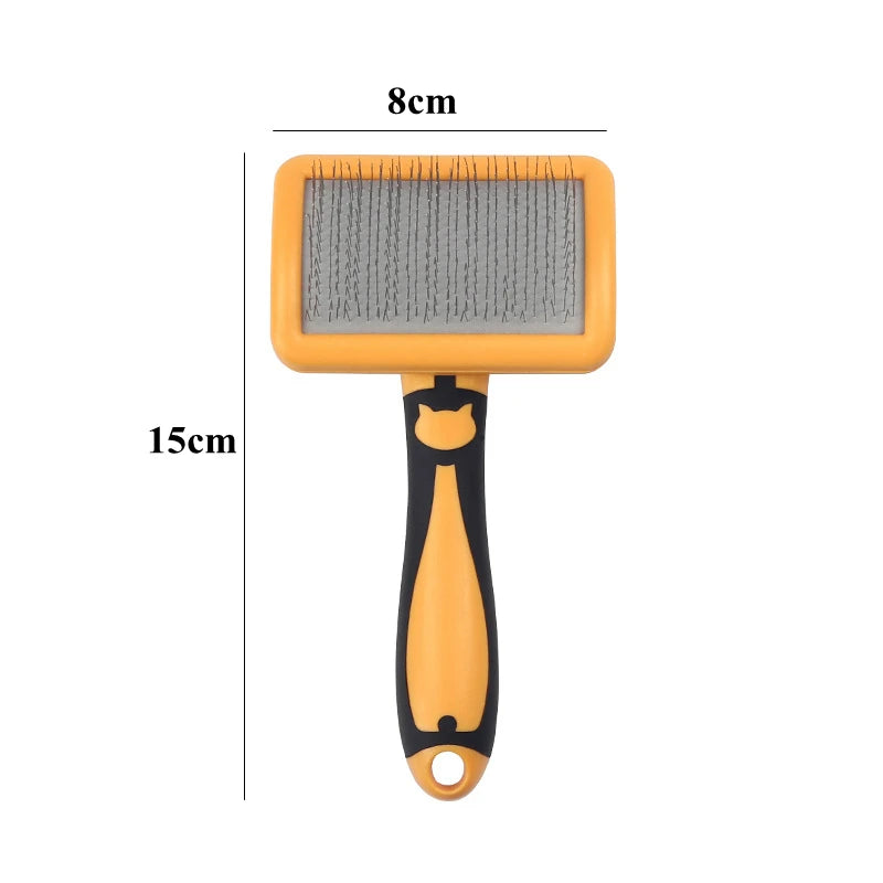 Dog Grooming Brush Stainless Steel Comb For Pets Hair Removal Massage
