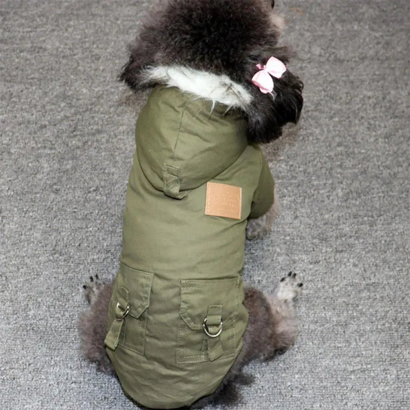 NONECN Winter Dog Coat Jacket Thick Warm Outerwear