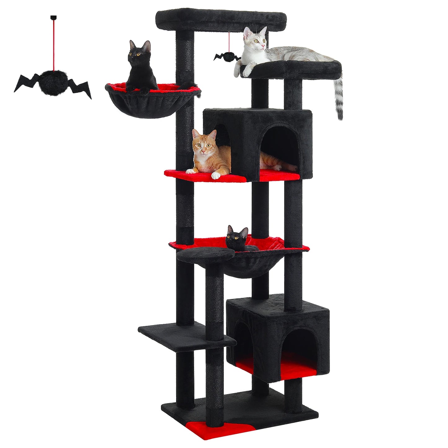PAWZ Road Cat Tree For Indoor Cats With Five Levels Hammock