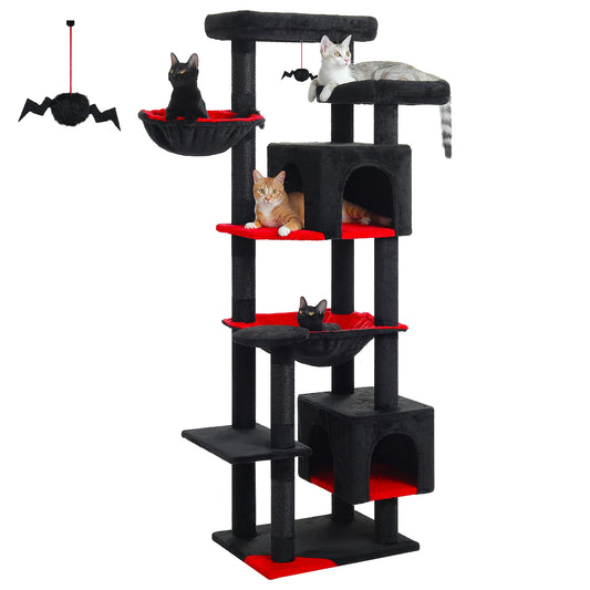 PAWZ Road Cat Tree For Indoor Cats With Five Levels Hammock