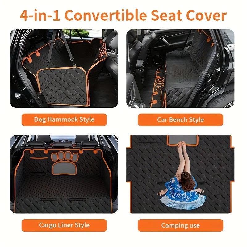 Dog Seat Cover Hammock Car Backseat Protector Waterproof Anti Slip