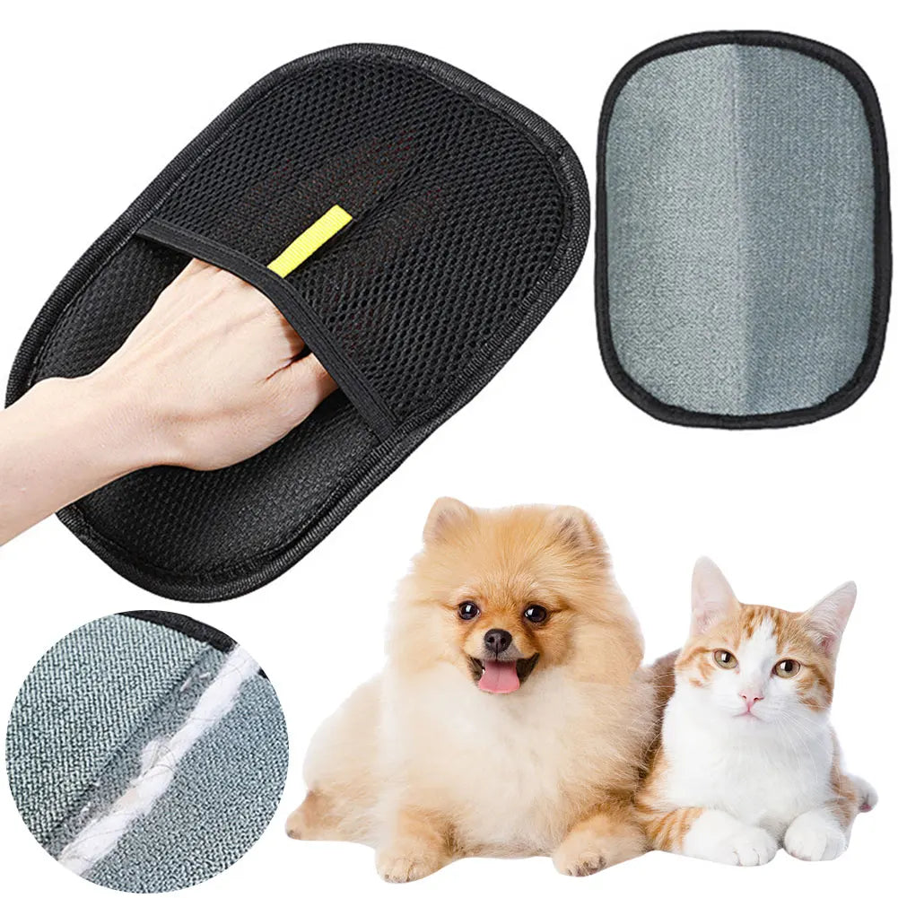 APWIKOGER Pet Grooming Gloves Hair Remover for Dogs Cats Rabbits