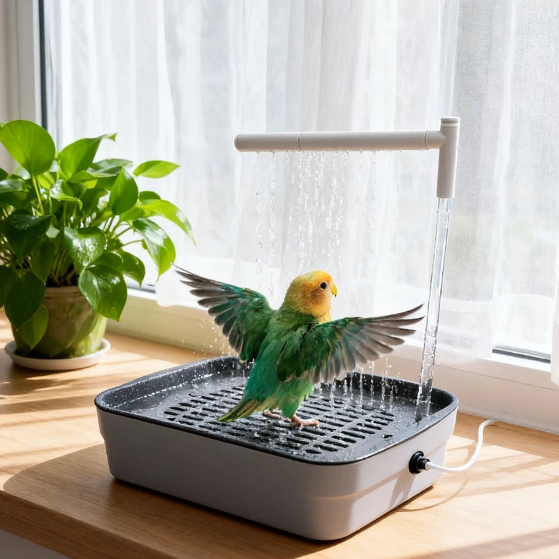 DKSTINYE Bird Bath Basin For Parrots Tabletop Health Bathing