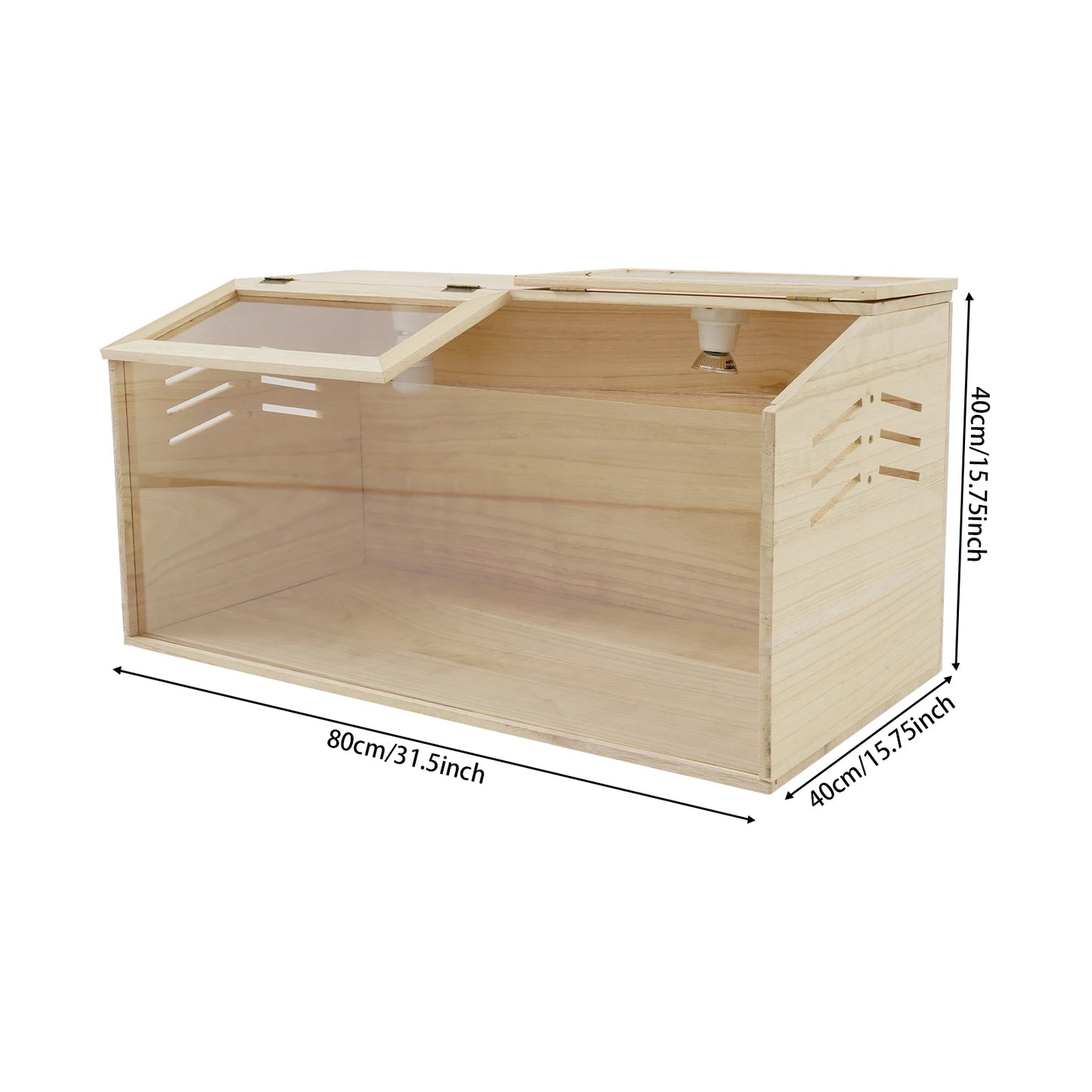 Wooden Chicken Brooder Box With Heating Lamp And Thermometer