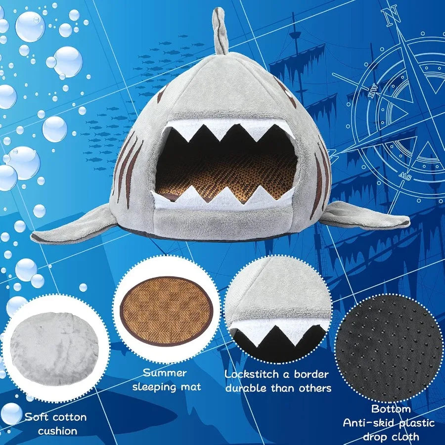 Shark Gea Pig Bed Hideout For Small Pets Hamsters Hedgehogs