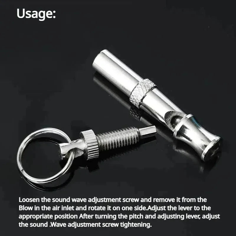 Dog Training Flute Silent Whistle Bark Control Keychain