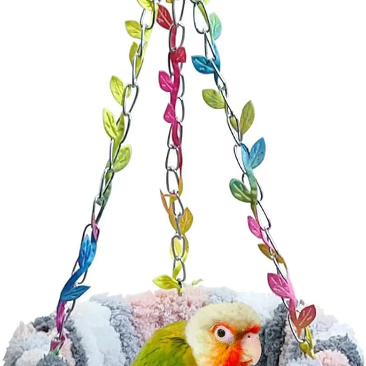 Hanging Bird Hammock Bed For Cage Plush Nest Parrot
