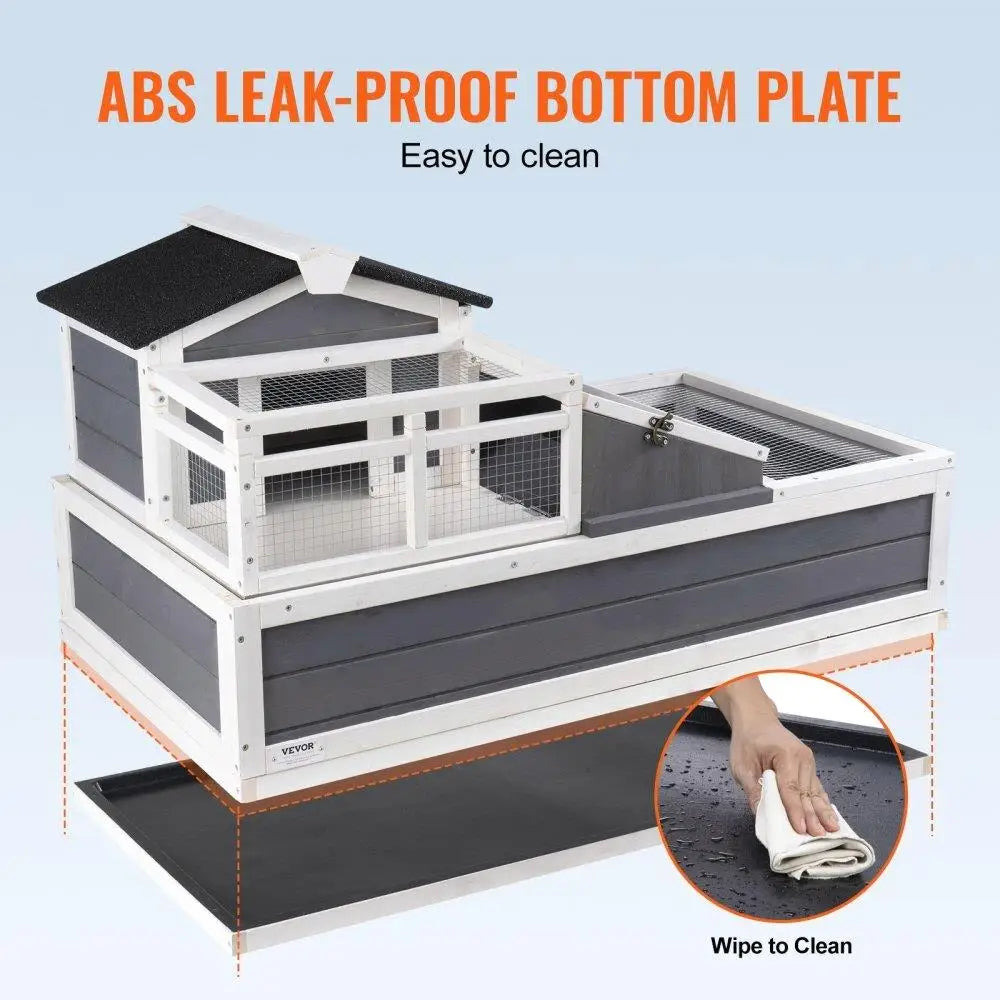 Hign-concerned Wooden Tortoise Habitat 3 Room Indoor Outdoor Enclosure