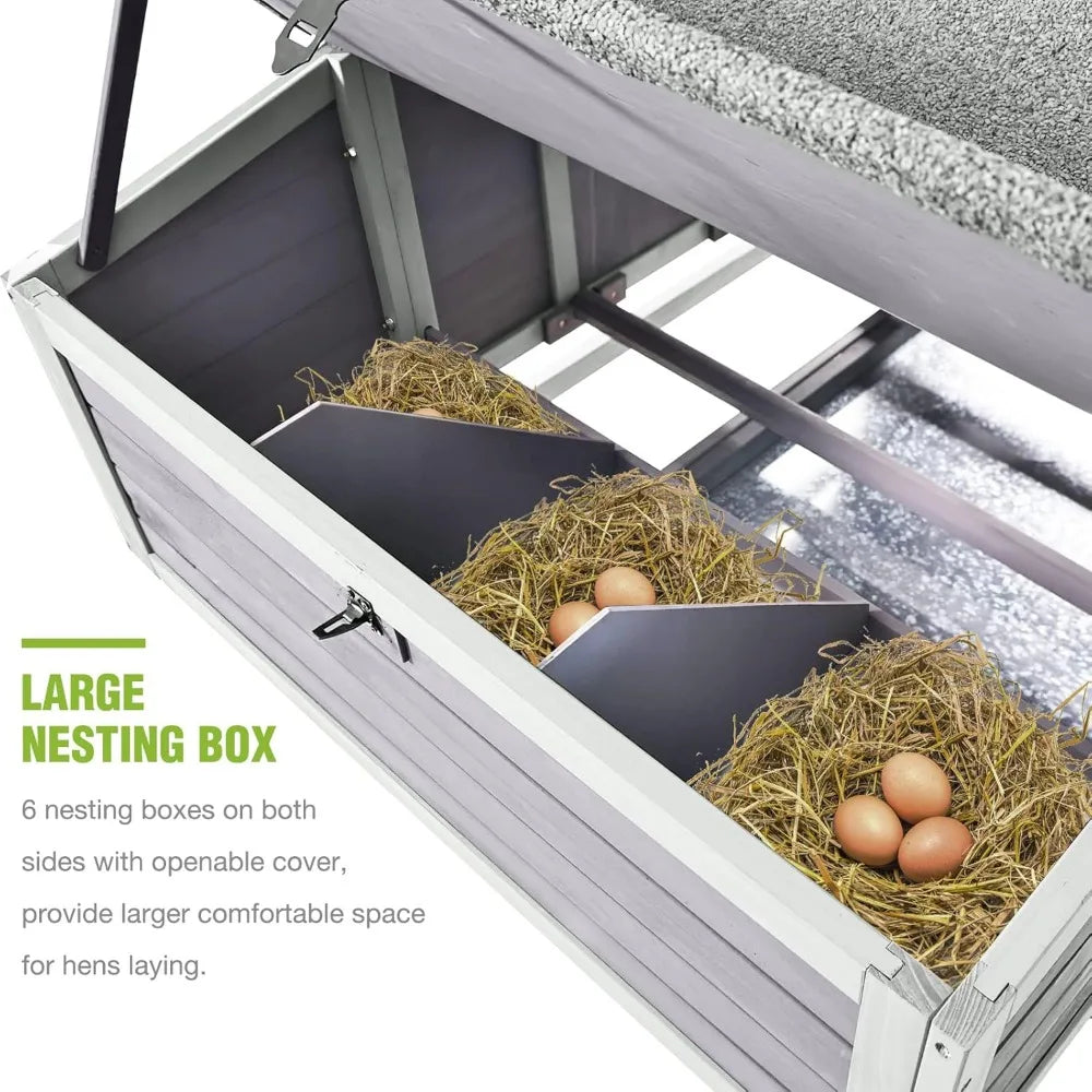 TANGXU Mobile Chicken Coop On Wheels Weatherproof Hen House