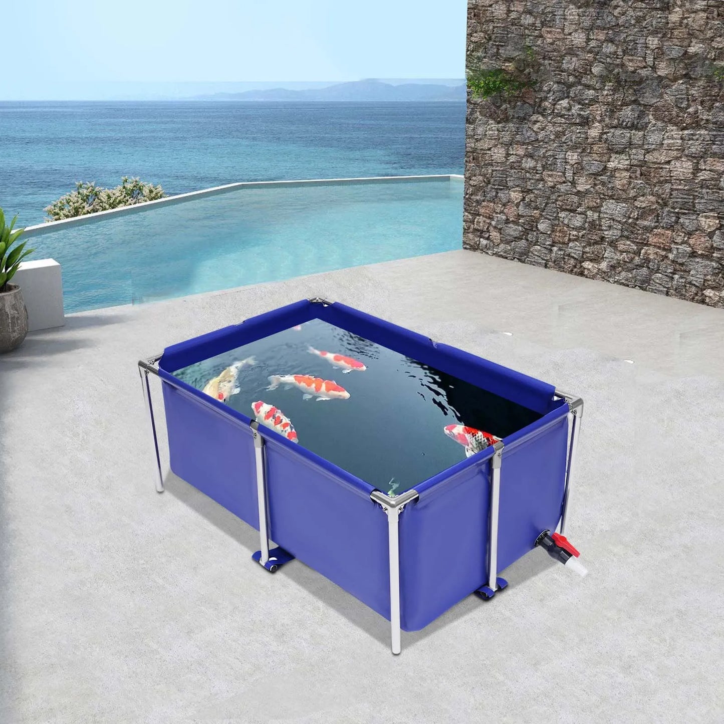 Canvas Aquarium Water Tank for Koi and Ponds Portable