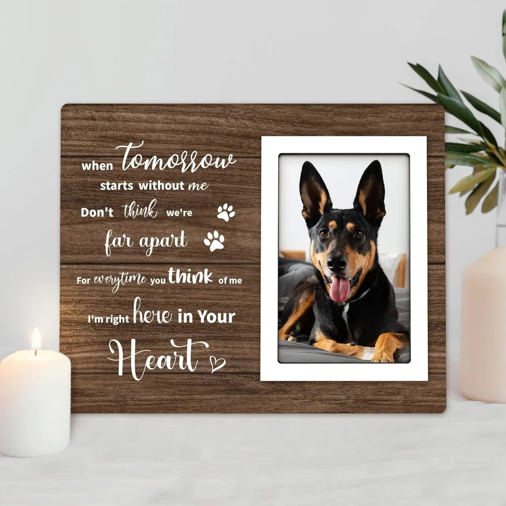 Dog Memorial Picture Frame For Sympathy And Remembrance Gifts