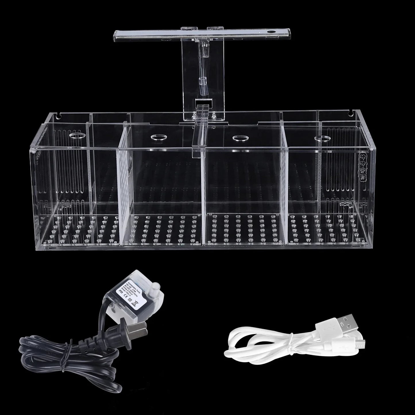 Hign-concerned USB Powered Desktop Aquaponic Betta Tank 4 Grid