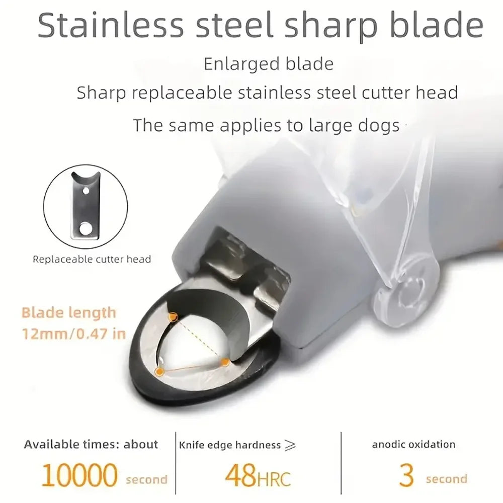 LED Dual-Sided Nail Clippers With 5x Magnification For Pets