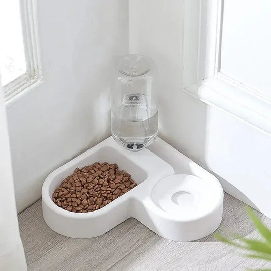 Automatic Dual Pet Bowl Set For Feeding And Water Supply