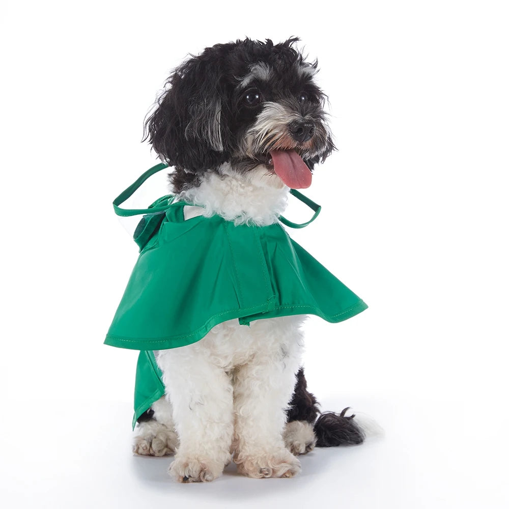 Reflective Waterproof Dog Raincoat With Hood For Outdoors