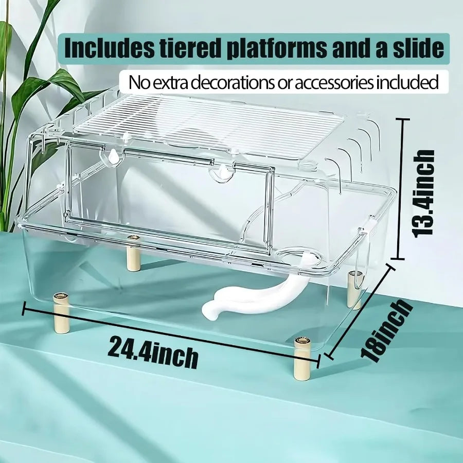 Guangdong Two-Story Hamster And Guinea Pig Cage With Clear Acrylic