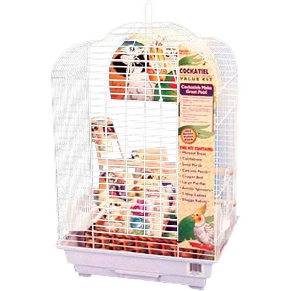 Cockatiel and Small Parrot Starter Kit with Lockable Bird Cage