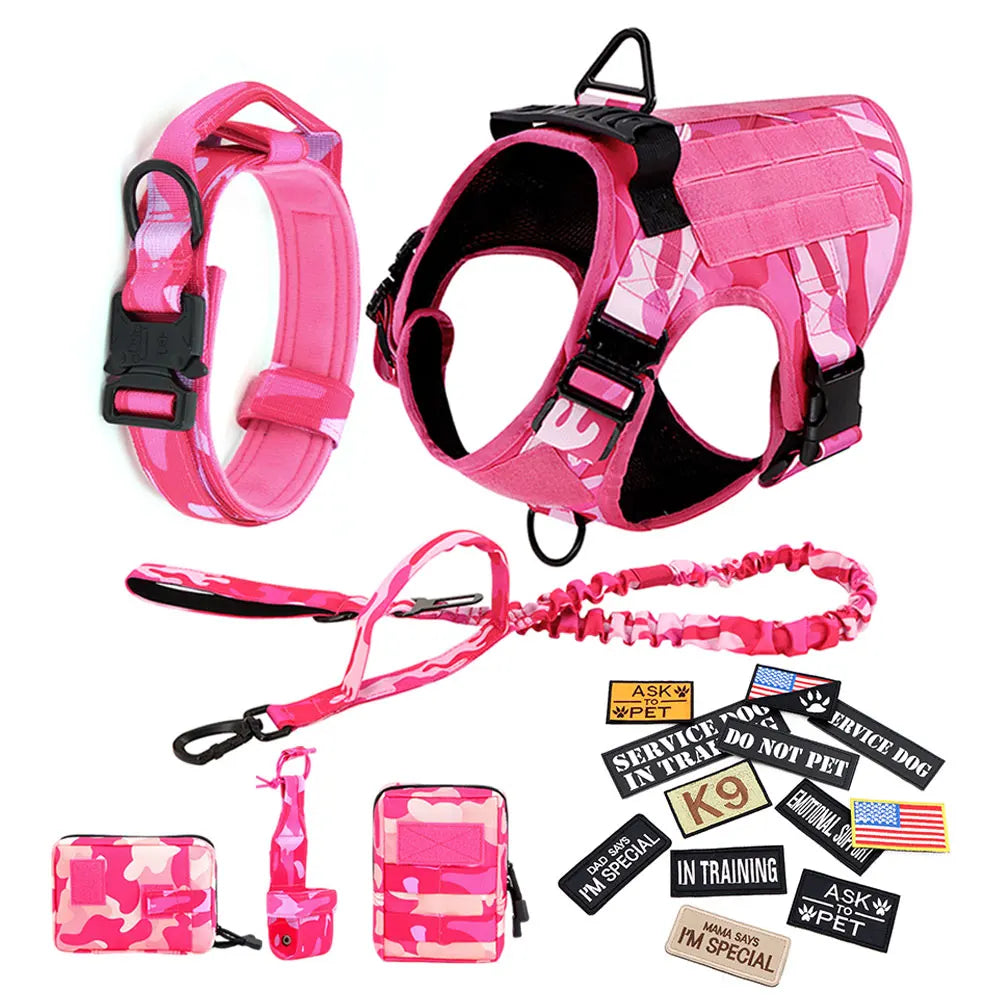 PETRAVEL Military Camouflage Dog Harness for Training