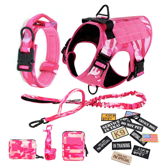 PETRAVEL Military Camouflage Dog Harness for Training