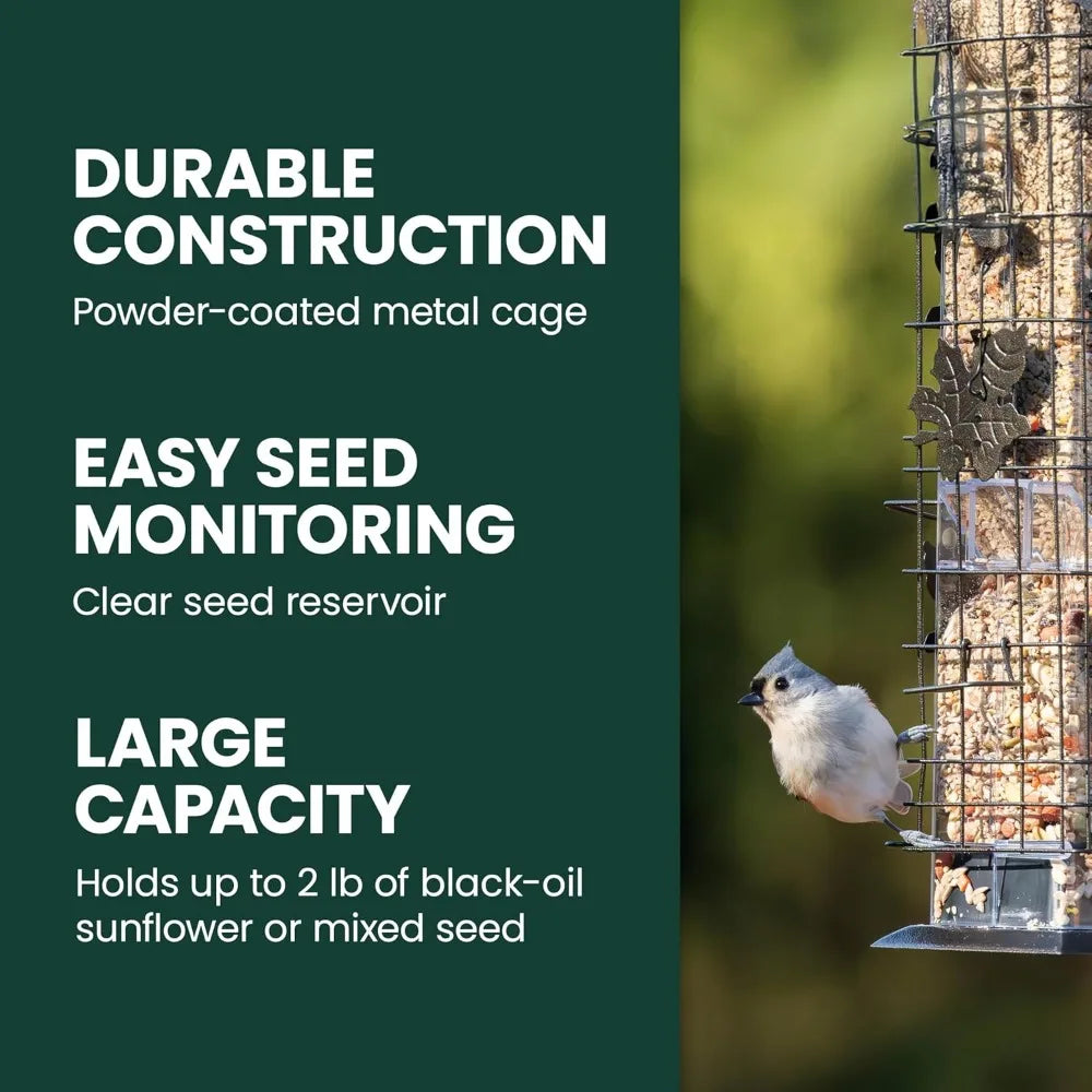 XIUWO Squirrel Proof Bird Feeder With Weight Activated Perches