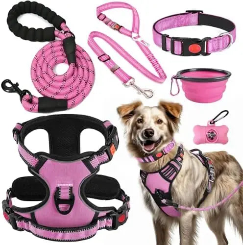 YTYIN No Pull Dog Harness Collar And Leash Training Kit