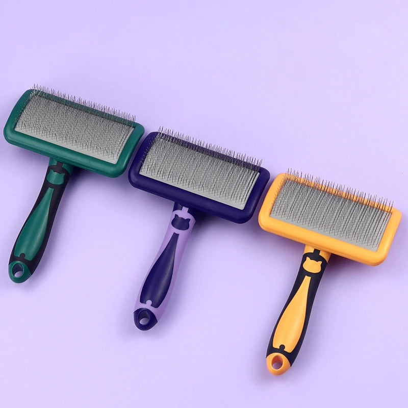 Dog Grooming Brush Stainless Steel Comb For Pets Hair Removal Massage