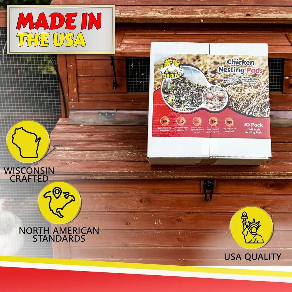 Chicken Nesting Pads With Aromatic Nest Herbs For Egg Laying