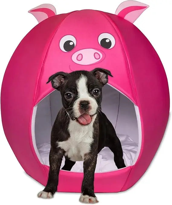 Igloo Style Dog Bed For Medium Breeds With Plush Interior